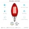 Luxrite B11 LED Red Light Bulbs 4.5W 40W Equivalent Colored Glass E12 Candelabra Base, 2PK LR21740-2PK - alternate 8
